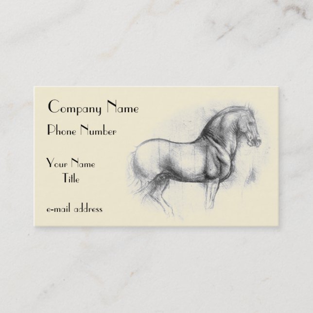 Leonardo-da-Vinci-horse Business Card (Front)