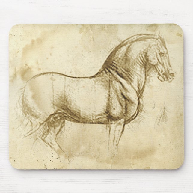 Leonardo Da Vinci Horse Mouse Pad (Front)