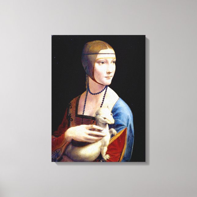 Leonardo da Vinci Lady with an Ermine Canvas Print (Front)
