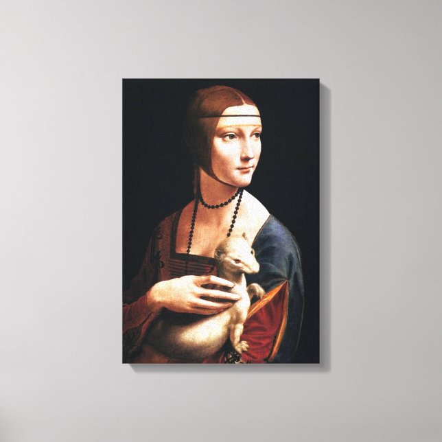 Leonardo Da Vinci Lady with an Ermine Canvas Wrap Print (Front)