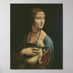 Leonardo da Vinci Lady with an Ermine Poster