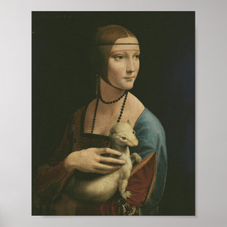 Leonardo da Vinci Lady with an Ermine Poster