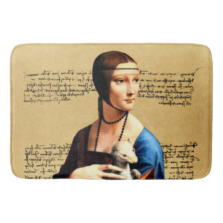 Leonardo da Vinci Lady with Ermine Bath Mat