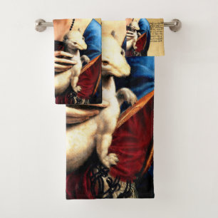 Leonardo da Vinci Lady with Ermine Bath Towel Set
