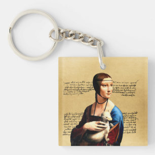 Leonardo da Vinci Lady with Ermine Key Ring
