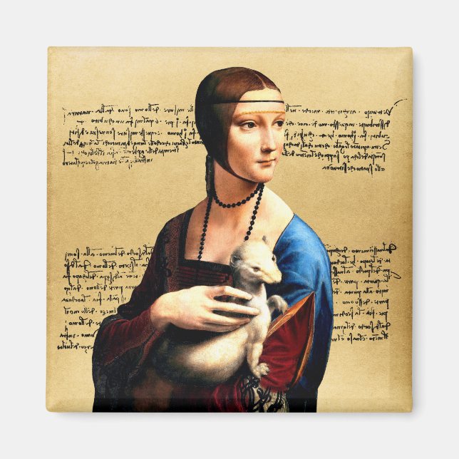 Leonardo da Vinci Lady with Ermine Magnet (Front)