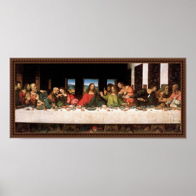Leonardo da Vinci - Last Supper Renaissance Art Poster (Front)
