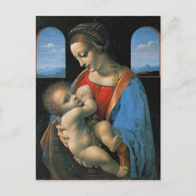 Leonardo da Vinci Madonna Litta Postcard (Front)
