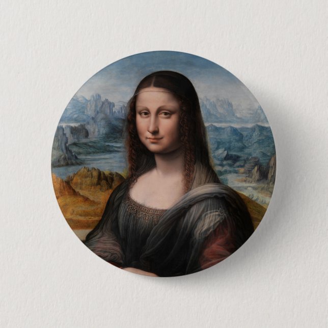 Leonardo da Vinci | Mona Lisa 6 Cm Round Badge (Front)