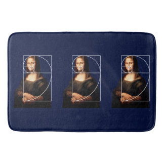 Leonardo da Vinci Mona Lisa Fibonacci Sequence Bath Mat