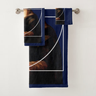 Leonardo da Vinci Mona Lisa Fibonacci Sequence Bath Towel Set