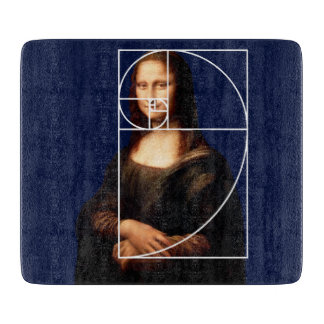 Leonardo da Vinci Mona Lisa Fibonacci Sequence Cutting Board