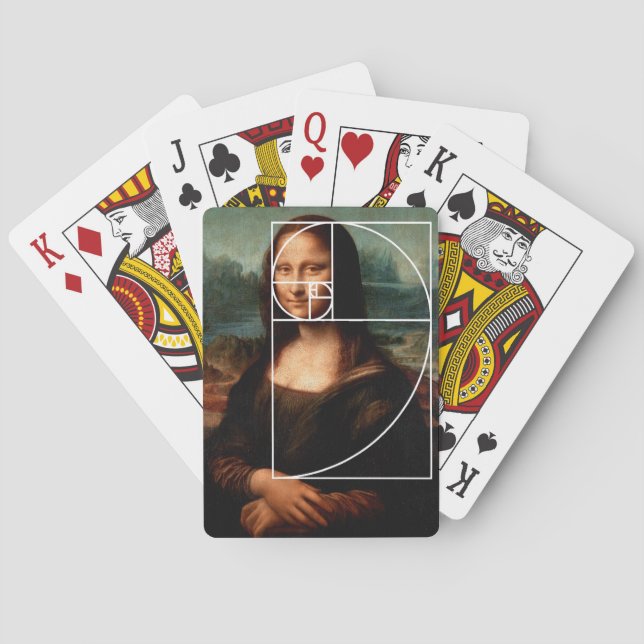 Leonardo da Vinci Mona Lisa Fibonacci Sequence Playing Cards (Back)