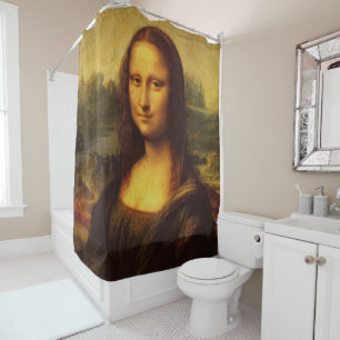 Leonardo Da Vinci Mona Lisa Fine Art Painting Shower Curtain