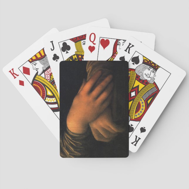 Leonardo da Vinci Mona Lisa Hands Cards (Back)