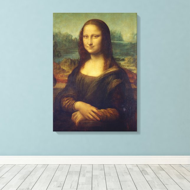 Leonardo Da Vinci, Mona Lisa, La Gioconda Canvas Print (Insitu(Wood Floor))