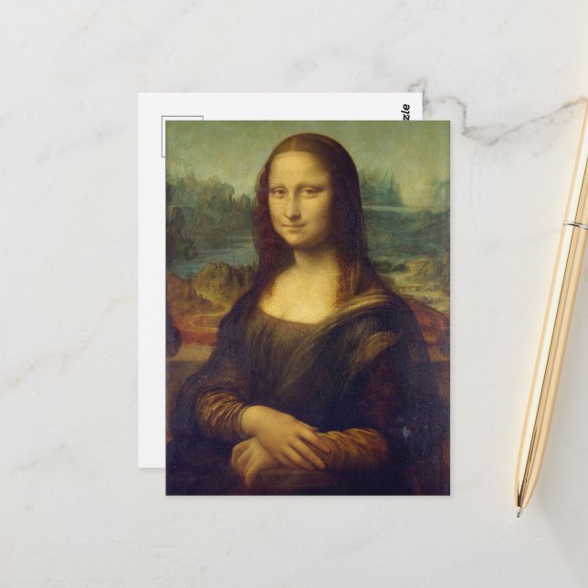 Leonardo Da Vinci, Mona Lisa, La Gioconda Postcard (Front/Back In Situ)