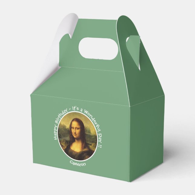 Leonardo da Vinci Mona Lisa Party Collection Favour Box (Front Side)