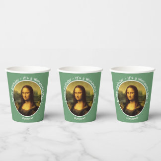 Leonardo da Vinci Mona Lisa Party Collection Paper Cups