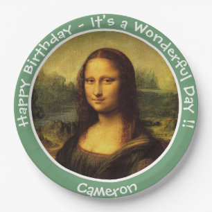 Leonardo da Vinci Mona Lisa Party Collection Paper Plate