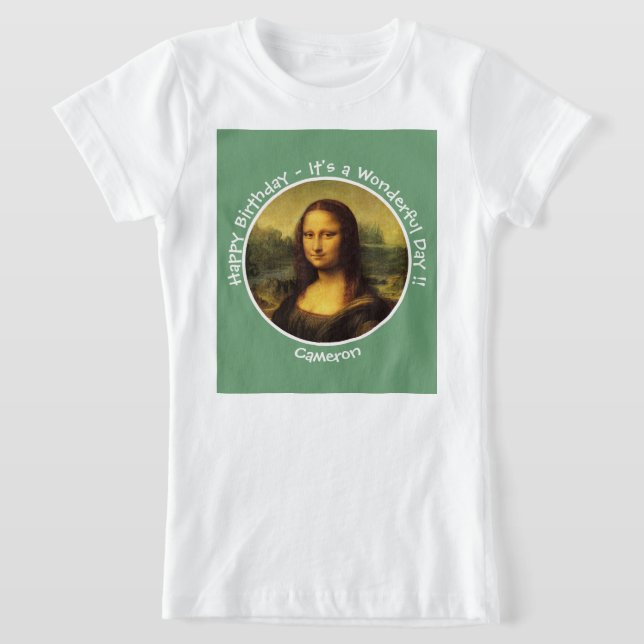 Leonardo da Vinci Mona Lisa Party Collection T-Shirt (Laydown)