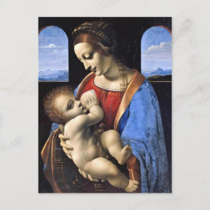 LEONARDO DA VINCI MOTHER MARY & JESUS POSTCARD