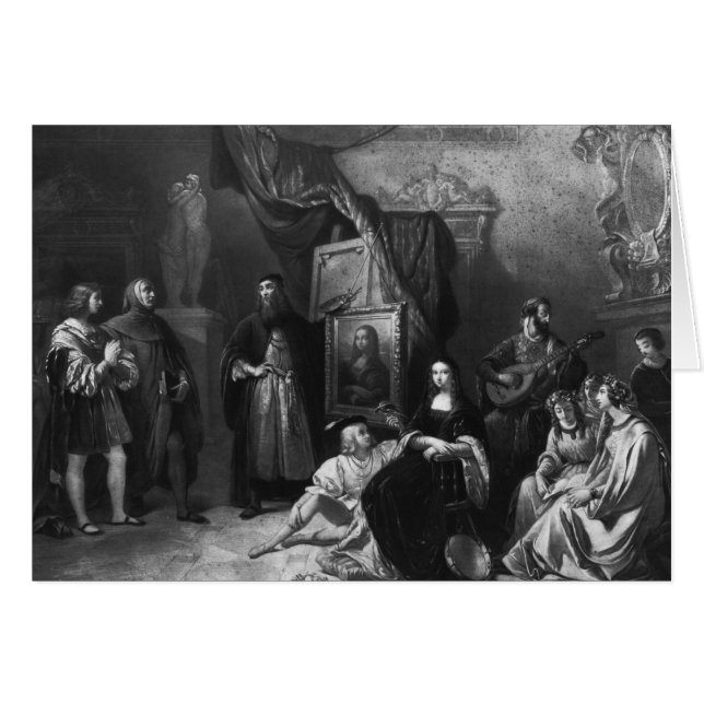 Leonardo da Vinci  painting the Gioconda (Front Horizontal)