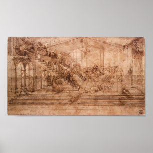 Leonardo da Vinci – Perspectival study Poster