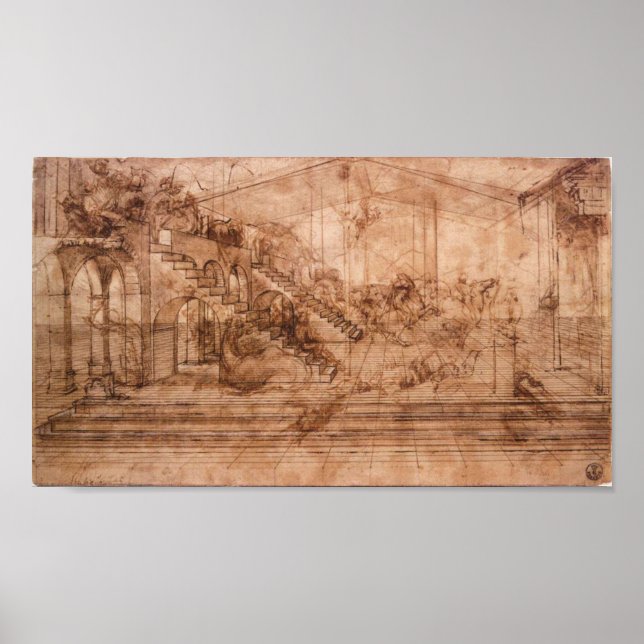 Leonardo da Vinci – Perspectival study Poster (Front)