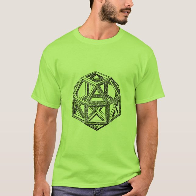 Leonardo da Vinci Polyhedra T-Shirt (Front)