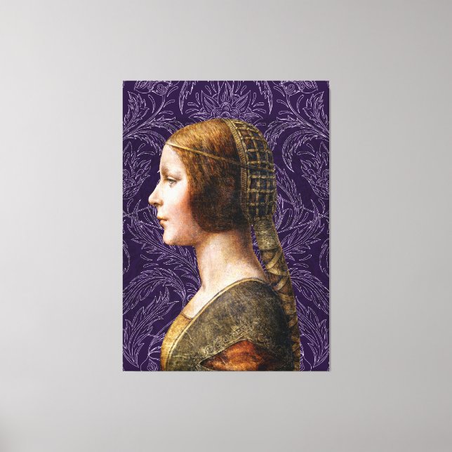 Leonardo da Vinci Portrait La Bella Principessa Canvas Print (Front)