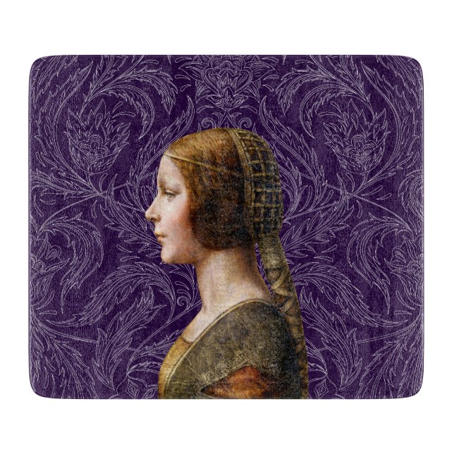 Leonardo da Vinci Portrait La Bella Principessa Cutting Board (Front)