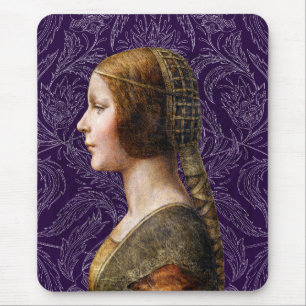 Leonardo da Vinci Portrait La Bella Principessa Mouse Pad