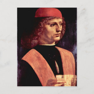 Leonardo da Vinci - Portrait of a musician Postcard