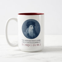 Leonardo da Vinci Portrait with Quote
