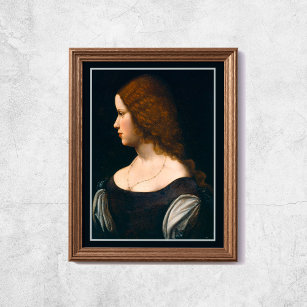 Leonardo Da Vinci Portrait Young Lady Famous Art Poster