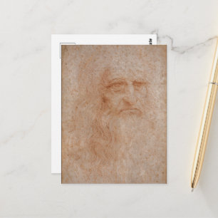 Leonardo Da Vinci, Presumed Self-Portrait Postcard