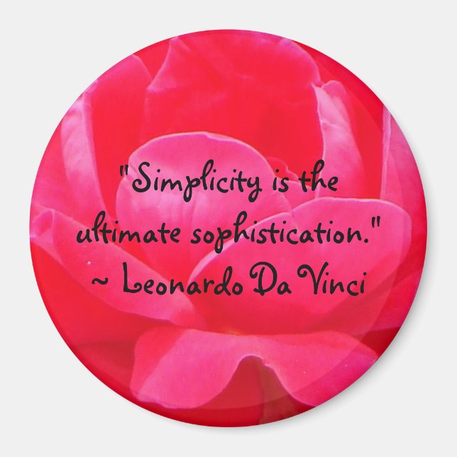 Leonardo Da Vinci Quote Magnet (Front)