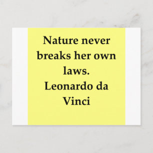 leonardo da vinci quote postcard