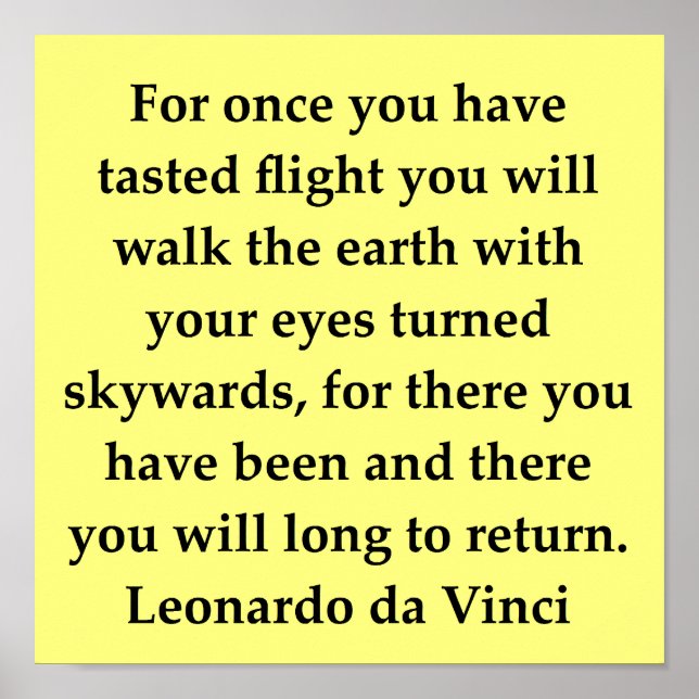 leonardo da vinci quote poster (Front)