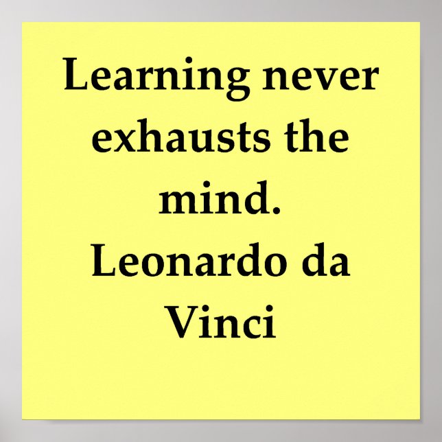 leonardo da vinci quote poster (Front)