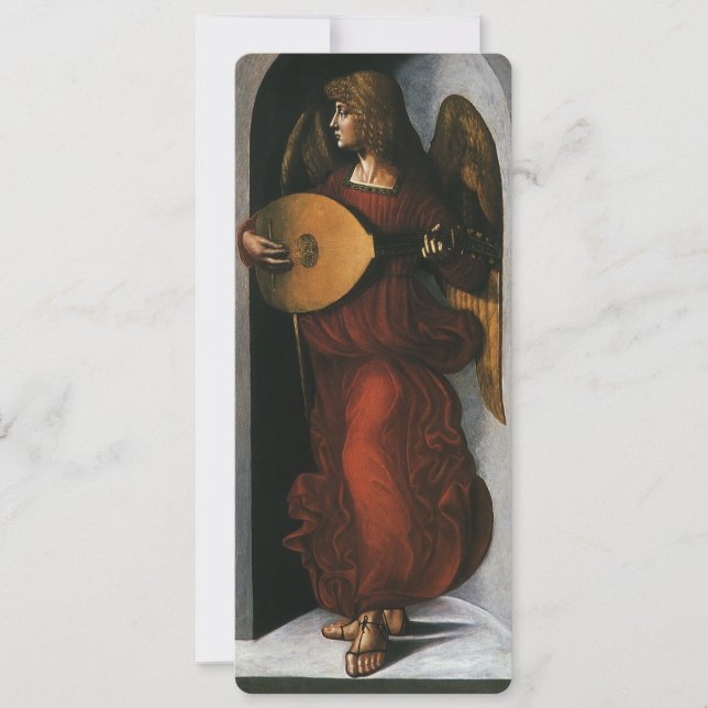 Leonardo da Vinci"s An Angel in Red with a Lute (Front)