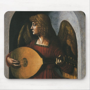Leonardo da Vinci"s An Angel in Red with a Lute Mouse Pad