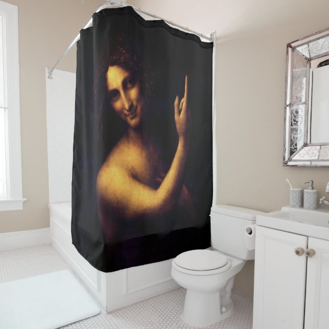 Leonardo da Vinci – Saint John the Baptist Shower Curtain (In Situ)