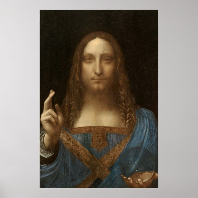 Leonardo da Vinci Salvator Mundi Poster Print (Front)