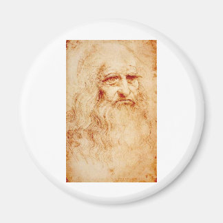 Leonardo Da Vinci Self-Portrait circa 1510-1515 Magnet