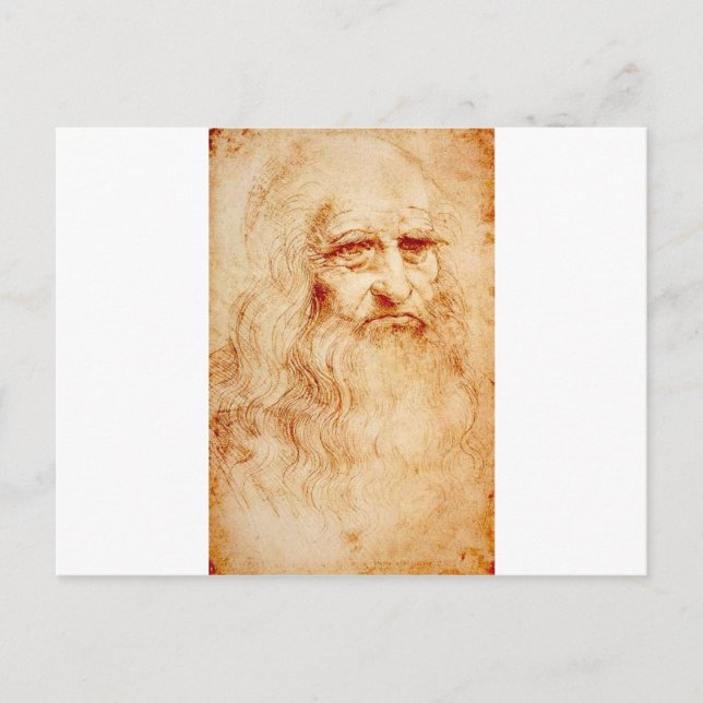 Leonardo Da Vinci Self-Portrait circa 1510-1515 Postcard (Front)