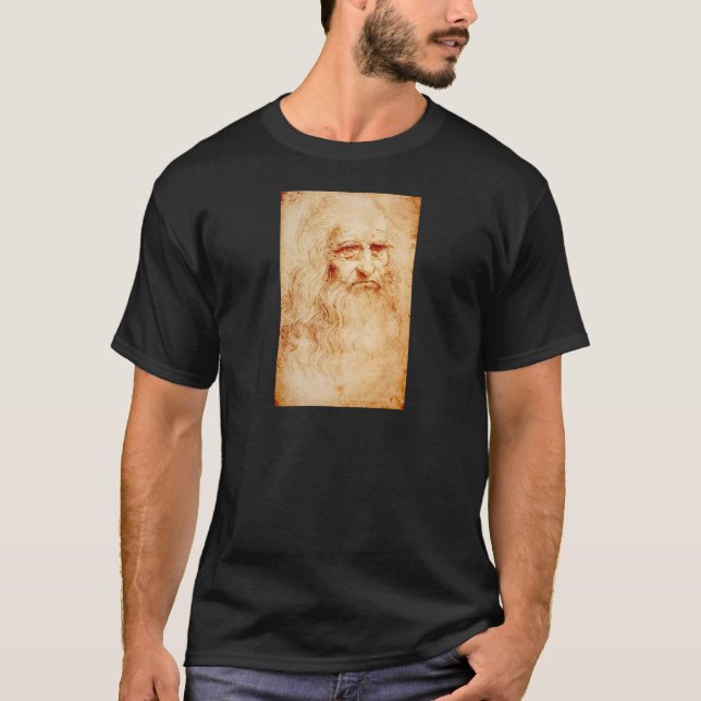 Leonardo Da Vinci Self-Portrait circa 1510-1515 T-Shirt (Front)