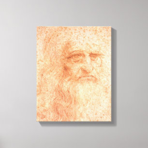 Leonardo da Vinci Self Portrait Red Chalk Canvas Print