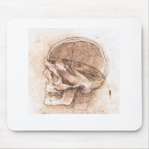 Leonardo da Vinci Skull Anatomy Fine Art Mouse Pad